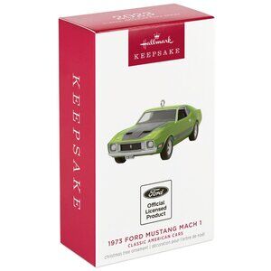 New! 1973 Ford Mustang Mach 1 Hallmark Keepsake Christmas Ornament Classic Cars